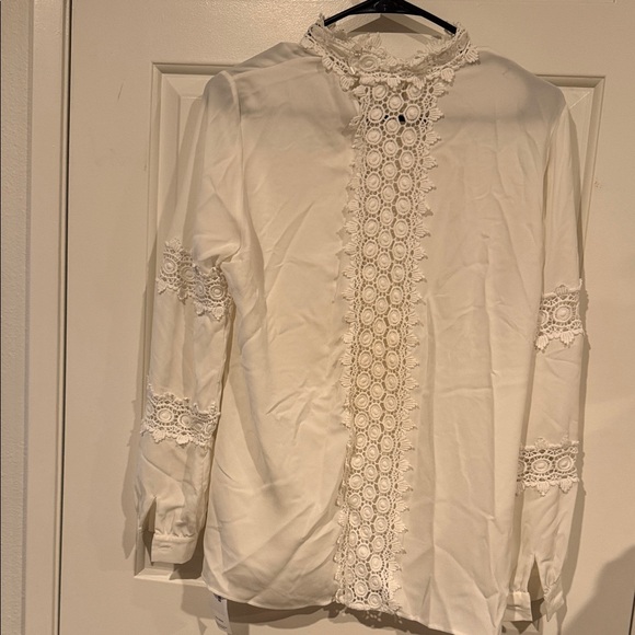 Anne Fontaine White Lace Blouse - Picture 5 of 10